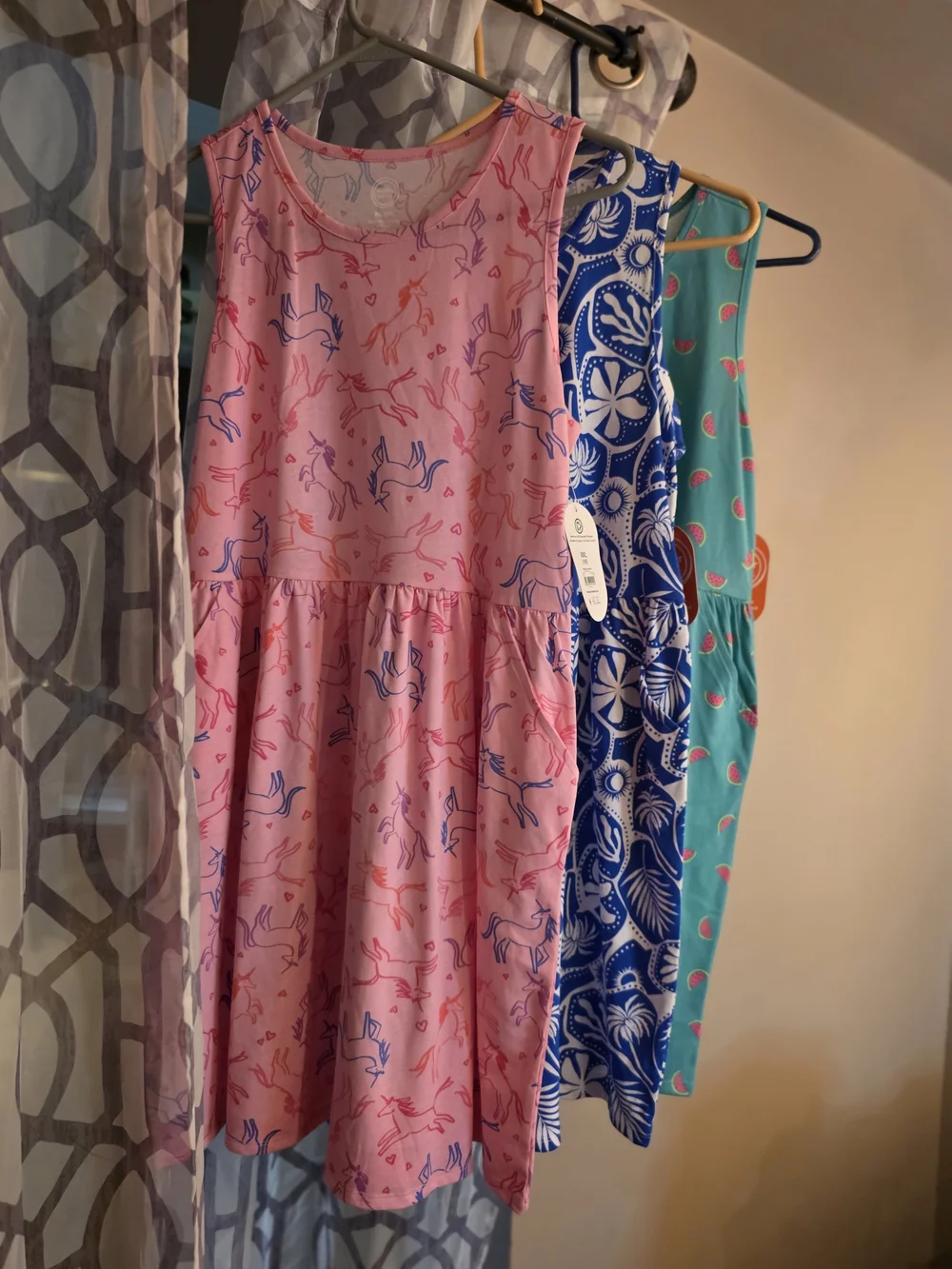 Girls' Sleeveless Print Dress's Size XXL (18)  Lot Of 6 Multi Print